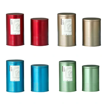 Метален контейнер за съхранение на билки и Ронлива Контейнер за съхранение на чай и кафе, Метална банка W3JE