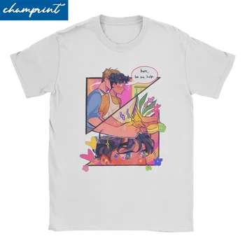 Мъжки Дамски тениска Heartstopper Nick Чарли, Модна Тениска от 100% памук с Къс ръкав, Тениска с Аниме ЛГБТ, Летни Потници