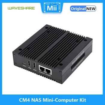 Многофункционален мини-компютър WS NAS, предназначени за Raspberry Pi Изчислява Module 4 (НЕ е включена в комплекта), Мрежово съхранение, метален корпус