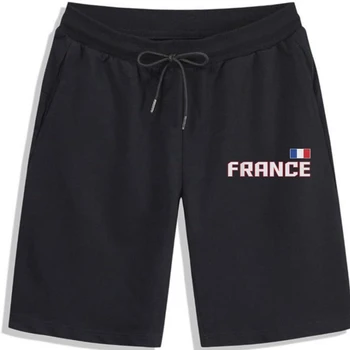 Мъжки къси панталони на националния отбор на Франция, френска гордост, ретро къси панталони за мъже, мъжки стръмни мъжки къси панталони с принтом, лятна градинска тениска