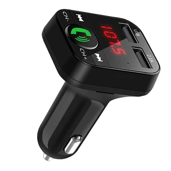 Bluetooth-съвместими Радиото в автомобила Хендсфри с двойно USB зарядно устройство, Воспроизводящим по време на зареждане на Авто Радио за мобилен телефон