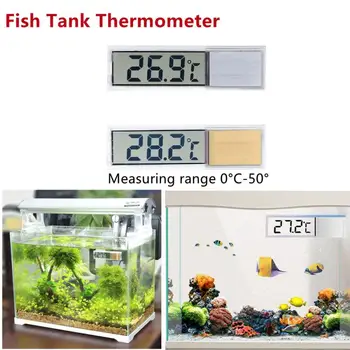 Аквариумный Термометър Електронен LCD Цифров За измерване на температурата в Аквариума Измерване на температурата В Аквариума Преносими Аксесоари За Аквариум