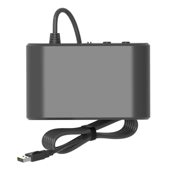 Адаптер N64 2 порта Безжичен USB адаптер, без закъснения Адаптер безжичен контролер за USB е Plug-и-play за КОМПЮТЪР с ключа /OLED модел на Windows