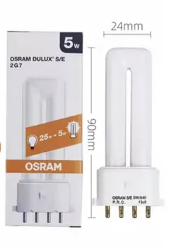 OSRAM DULUX S/E 5W/840 4000K Бял 2G7, 4 за контакт, CFL лампа, лампа LUMILUX