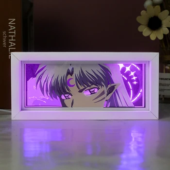 2023 Нова Аниме Фигурка 3D Night Light Box Demon Slayer Светодиодна Настолна лампа За Поръчка на Подарък за Декорация на Дома, Топла Продажба, Директна Доставка на