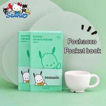 Покет за награда Sanrio Pochacco A7, скъпа студентски преносима записная книжка, бележник с амортизация на 180 °, за запис на специални бележки