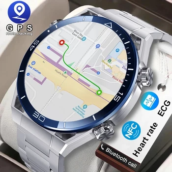 2023 Нов NFC ECG + ТОЧКИ Bluetooth Предизвикателство Smartwatch GPS Тракер Движение Гривна Фитнес За Huawei Watches Ultimate Smart Watch Мъжки