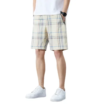 Нови модерни висококачествени памучни мъжки къси панталони-карго, Летни ежедневни Тънки Свободни Тънки къси панталони