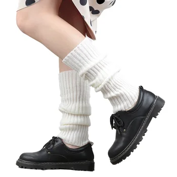 1 чифт Дълги Чорапи в стил Лолита, Дамски Гети, Вязаный топло калъф за краката, Дамски есен-зима терлици на една кука, копчета за обувки, Аксесоари