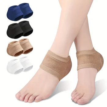 1 чифт гелевых чорапи за защита на петата, силиконова гума уплътнение за софия, чорапи за теглене на подошвенного фасцита, Ежедневна грижа за краката
