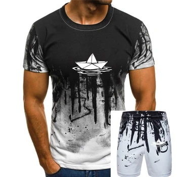 2021, ежедневни памучен мъжка тениска с стръмен принтом във формата на лодка, къс ръкав, лятна мъжка тениска, градинска дрехи, мъжки ризи, блузи, тениски