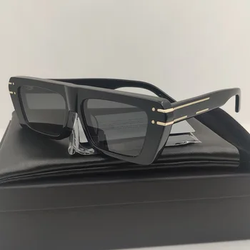 Разпродажба Черни женски големите вечерни ацетатных слънчеви очила за правоъгълни мъже, Маркови дизайнерски футуристични очила, Дамски слънчеви очила