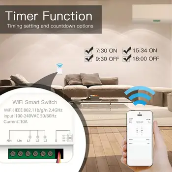 Дистанционно управление. Съвместим с Hristo Алекса Google Home Breaker Автоматика Smart Switch, таймер за умен дом, ключове Mini