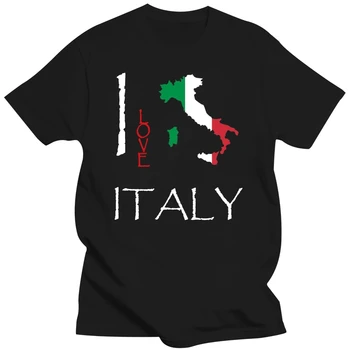 Тениски с принтом, къс ръкав, О-образно деколте, Италия, флаг на културата, тениски, Мъжки летен стил