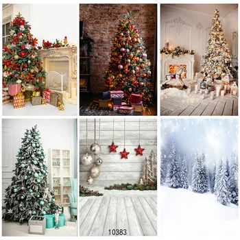 Коледен Тематичен Фон за снимки в стил ШУОЖИКЕ, Снежен човек, Коледна елха, Детски Фонове за Подпори фото студио 211025 ZLSY-57