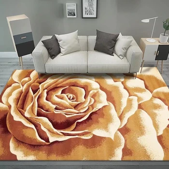 Леки луксозни килими за хол, 3D, Абстрактни Цветя художествен килим, Модерен домашен Диван, Декор, подложка за пода, нощни подложка за краката на спалнята