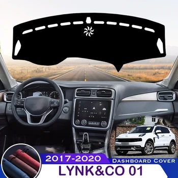 За LYNK & CO 01 2017-2020, Покриване на арматурното табло на автомобила, Защитна подплата за арматурното платформа, Маса, Предпазна подложка, Килим за арматурното табло, Кожа