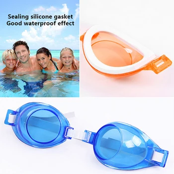 1бр Силиконови фарове за детски очила за плуване, слънчеви очила за гмуркане, сърф, сладък дизайн за момичета и момчета, летни дрехи за плуване