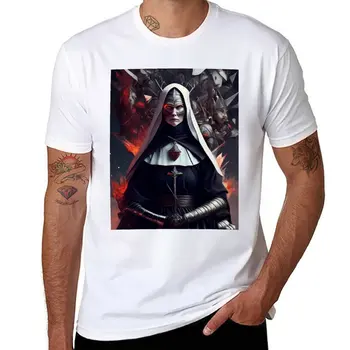 Нова тениска Warrior Nun, графична тениска, къси тениски с тежки тежести за мъже