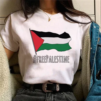 палестинските тениски, дамски градинска дрехи, японската забавна тениска, дамски градинска облекло y2k harajuku