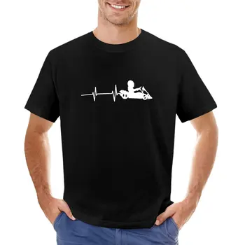 Тениска за картинг Heartbeat line, летни потници, тениски големи размери, корейски модерен мъжки тениски с изображение на аниме