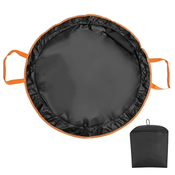 Непромокаема Подложка за преобличане Неопрен, чанта за носене на дрехи с дръжка за сърфиране през рамо, черно + оранжево