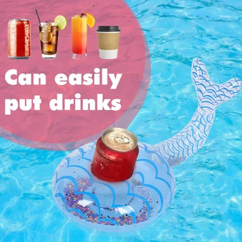 Надуваем държач за напитки от PVC, Декоративни предмети, поставка за бутилка с напитка, държач за лека плувка, поставка за чаши за къпане в басейна