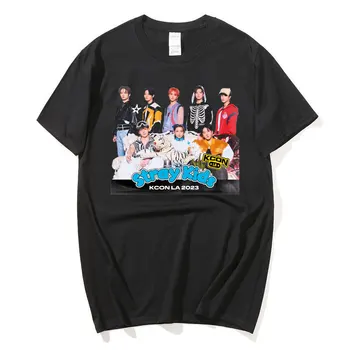 Детска тениска Бездомни SKZ, Градинска мода Y2k, Дамски Мъжка Тениска от 100% памук с къс ръкав в стил хип-хоп, Популярна Лятна тениска с 5 Звезди, Върхове