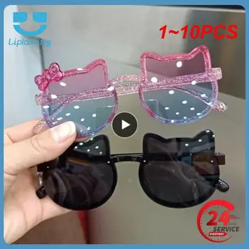 1 ~ 10шт Прекрасни Детски Слънчеви очила с UV400 Защита На Коте, Стилни Очила За най-Малките Ученици, Момчета и Момичета, Очила За Пътуване На Открито Парти