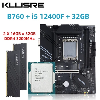 Kllisre B760 Комплект Core i5 12400F 2 * 16 GB = 32 GB оперативна памет DDR4 3200 Десктоп оперативна памет LGA 1700 Комплект на дънната платка