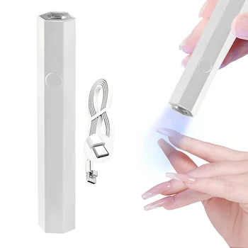 Мини UV Led лампа за нокти, Бързосъхнеща USB сушилня за нокти, Преносим Мини Фенерче, дръжка за консервиране на всички Гелове за нокти, инструмент за нокти-арт