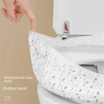 Сигурен и безопасен Водоустойчив Лесен за използване нетъкан мат, Хигиенни калъф за седалката на тоалетната чиния, Подложка за Преносим тоалетната чиния, за Еднократна употреба калъф за седалка