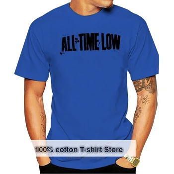 Черно-бяла тениска с логото на ALL TIME LOW Band Retina тениска от 100% памук (1)