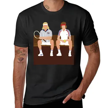 Бьорн Борг срещу Джон Макинроя, класическа тениска, тениски за гиганти, Естетична дрехи, ризи, графични тениски, мъжки дрехи