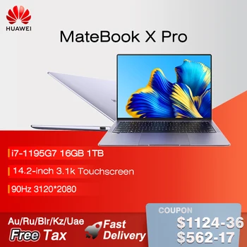 Лаптоп HUAWEI MateBook X Pro 2022 Със сензорен екран, 14,2 Инча 3,1 K, Лаптоп i7-1195G7, Нетбук 16 GB, 512 GB с графика Intel Iris Xe