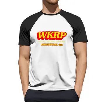 Тениска с логото на WKRP, летен топ, черни тениски, тениска за мъже