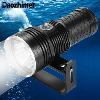 4xXHP70.2 Led Професионален Фенерче за гмуркане, снимки, Подводен Водоустойчив Тактически фенер за гмуркане, Камера, Видео, Светкавица