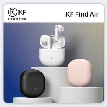 iKF Find Air Безжични слушалки Bluetooth Слушалки, Слот за Слушалки Сензорно управление с зарядно калъф е Водоустойчив стереозвук AAC