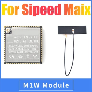 1 Комплект За модул Sipeed Maix M1W AI + Такса за разработка на партията + Антена K210 Вграден FPU KPU FFT ESP8285 Wifi Задълбочено обучение