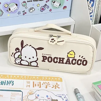 Нова Чанта за Моливи Sanrio Kawaii Pacha Dog, Скъпа Мультяшная Голямата Голям Студентски Съвет чанта за съхранение, молив случай, Канцеларски материали, Подарък