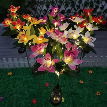 Слънчевата светлина за цветята Орхидеи и Хортензия Водоустойчив Слънчева Светлина За Външно декор Градина в Двора на Верандата на Тревата Пейзаж задния двор на Слънчевата Led лампа