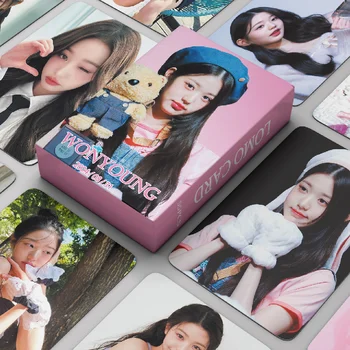 Картички Kpop АЙВ Wonyoung В корейски стил INS, Многоцветни Индивидуални Хартиени Картички, карти Lomo Card, пощенска Картичка с HD печат, събиране на подаръци за феновете
