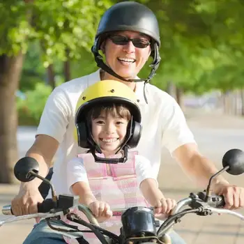 Колан за деца на мотоциклет, Универсален колан за деца на мотоциклет с чанта за съхранение, Регулируем комплект за безопасност за деца на мотор