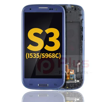 LCD дисплей за подмяна на рамка за Samsung Galaxy S3 (i535/S968C) (Verizon/Straight Talk) (рециклирани) (син)