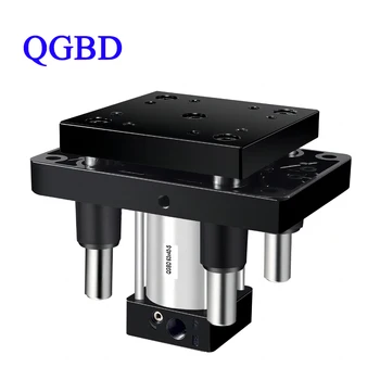Четырехстоечный Домкратный цилиндър QGBD Стандартна Голям Сцепление С Линеарно Стълб на Пневматичен Голям натиск QGBD63 QGBD80