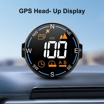 Универсален автомобилен GPS HUD Централен дисплей Сензор Цифров Скоростомер Разпознаване на Жестове Часовници надморска Височина Централен дисплей осветление