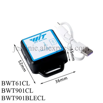 BWT61CL BWT901CL BWT901BLECL BWT901BLECL Bluetooth-съвместими МОЖНО 2.0 5.0 9 6-Аксиален сензор Ъгъл на наклона, Инклинометр, Жироскоп ускоряване на MPU6050