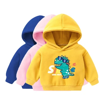 Hoody с качулка за деца от 2 до 6 години, Унисекс, Творчески нов дизайн на дрехи за момчета и момичета, есента Свободен пуловер с дълги ръкави и принтом, качулка