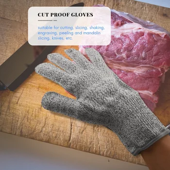 2 чифта ръкавици, устойчиви на гумата, 5-то ниво на защита на ръцете, кухненски ръкавици за почистване на стриди (средно)