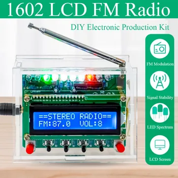 Комплект за монтаж на цифрово FM радио RDA5807 87-108 Mhz с LCD дисплей, Упражнение по Заваряване направи си САМ